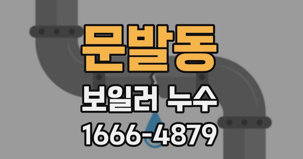 문발동 보일러 누수