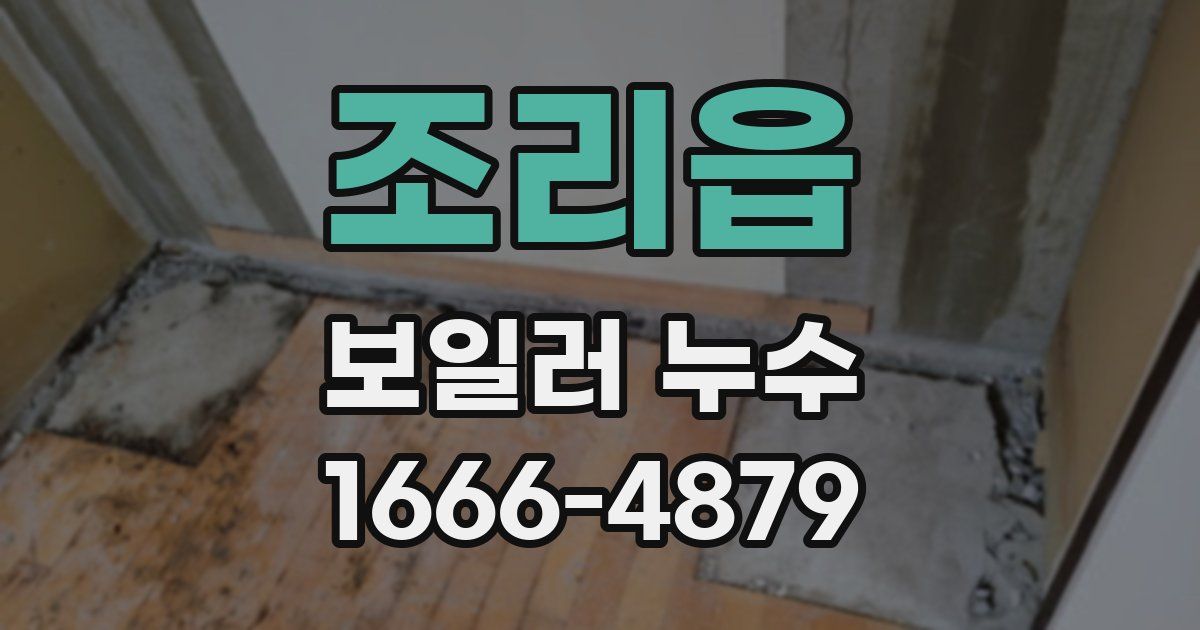 조리읍 보일러 누수