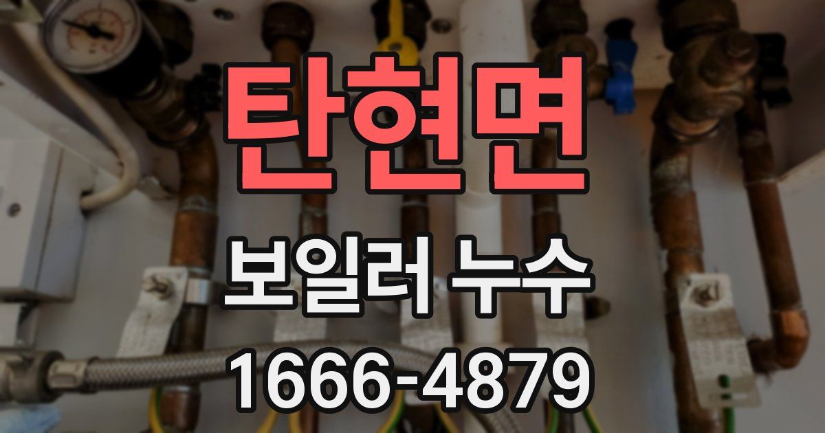 탄현면 보일러 누수
