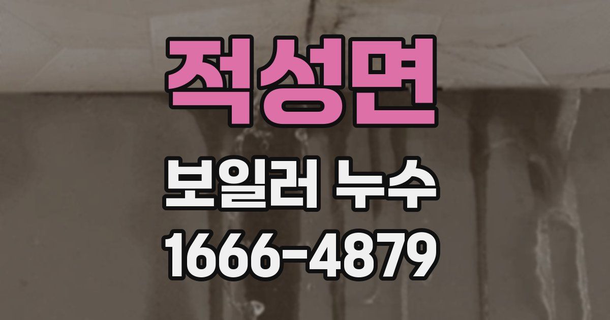 적성면 보일러 누수
