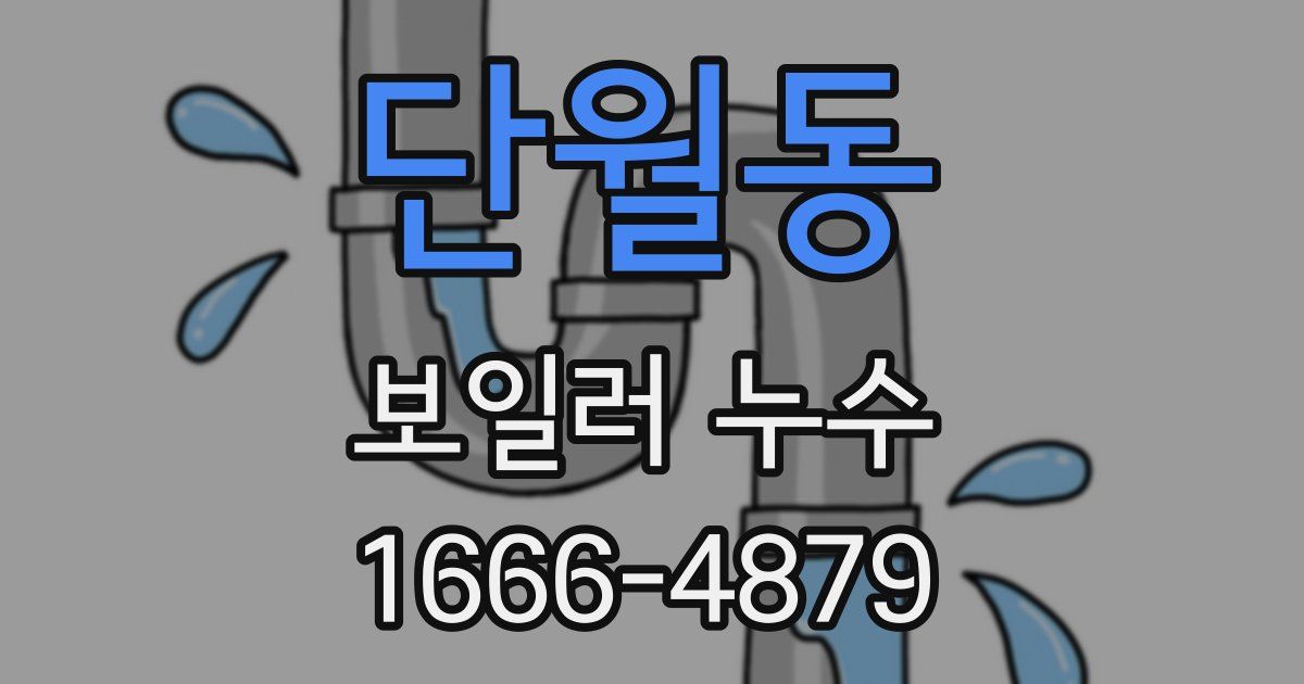 단월동 보일러 누수