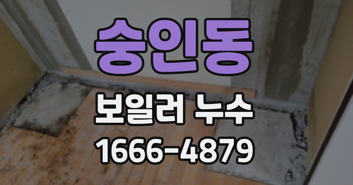 숭인동 보일러 누수