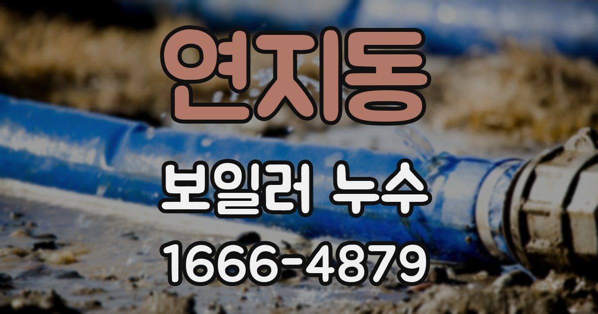 연지동 보일러 누수