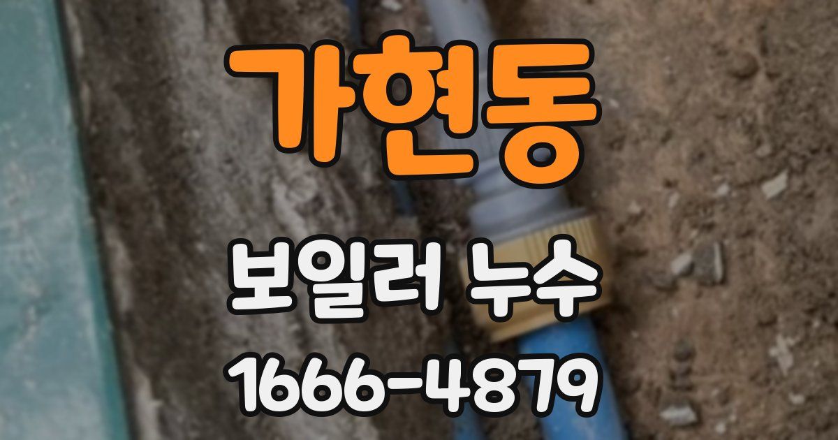 가현동 보일러 누수