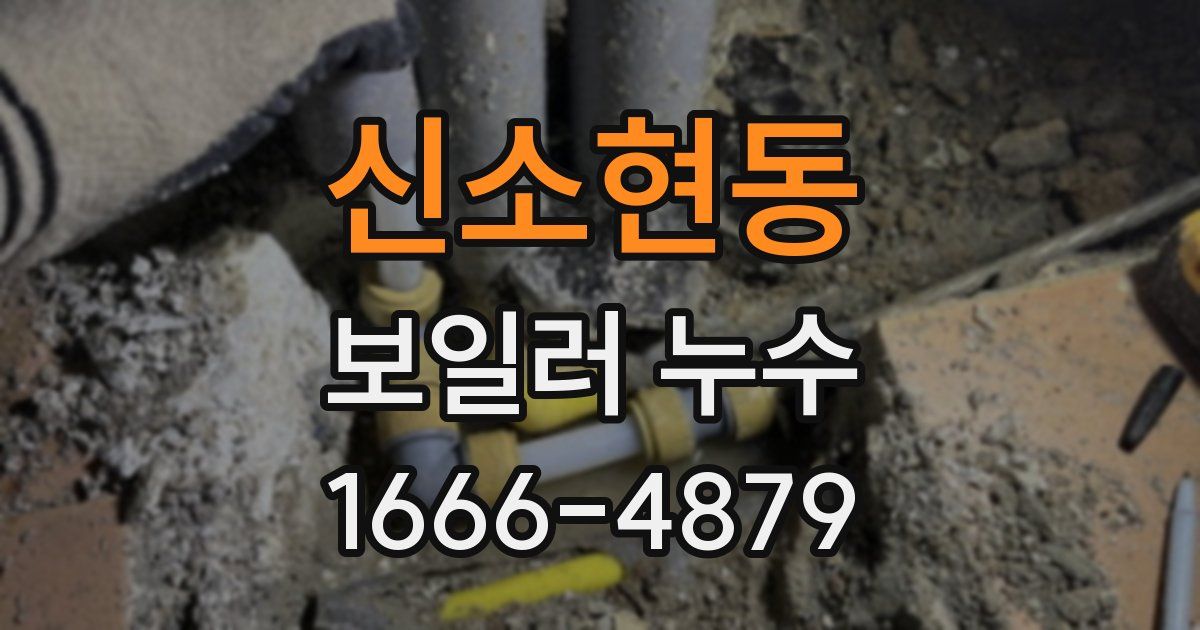 신소현동 보일러 누수