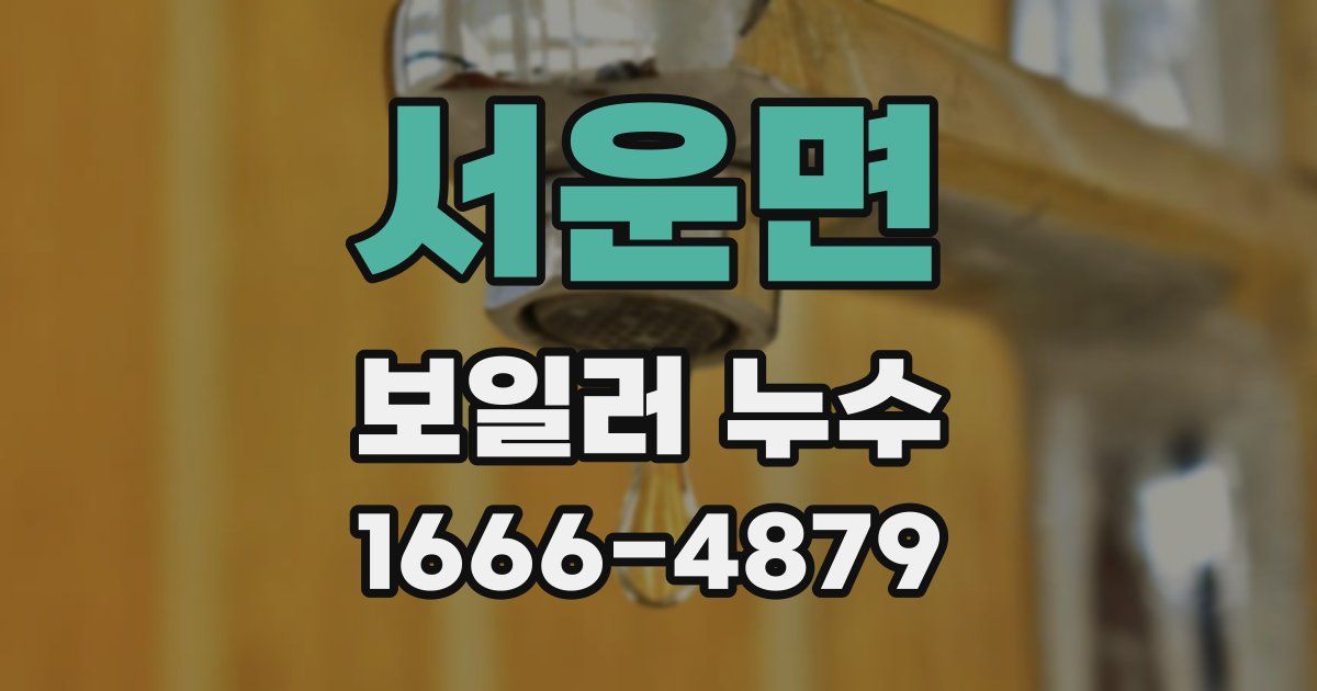 서운면 보일러 누수