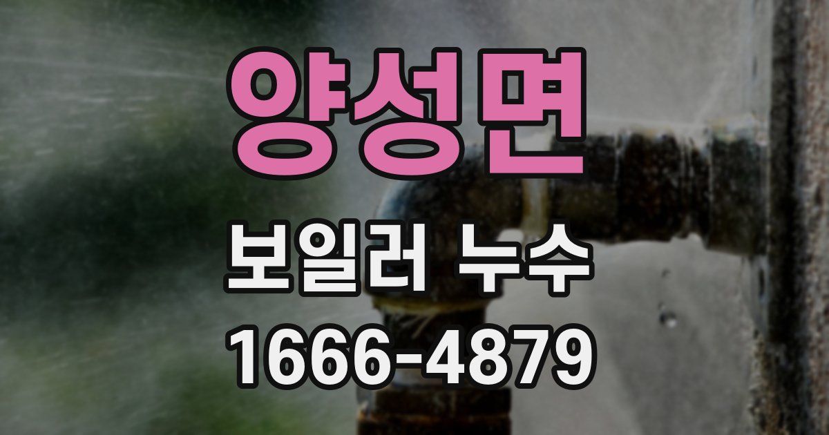 양성면 보일러 누수