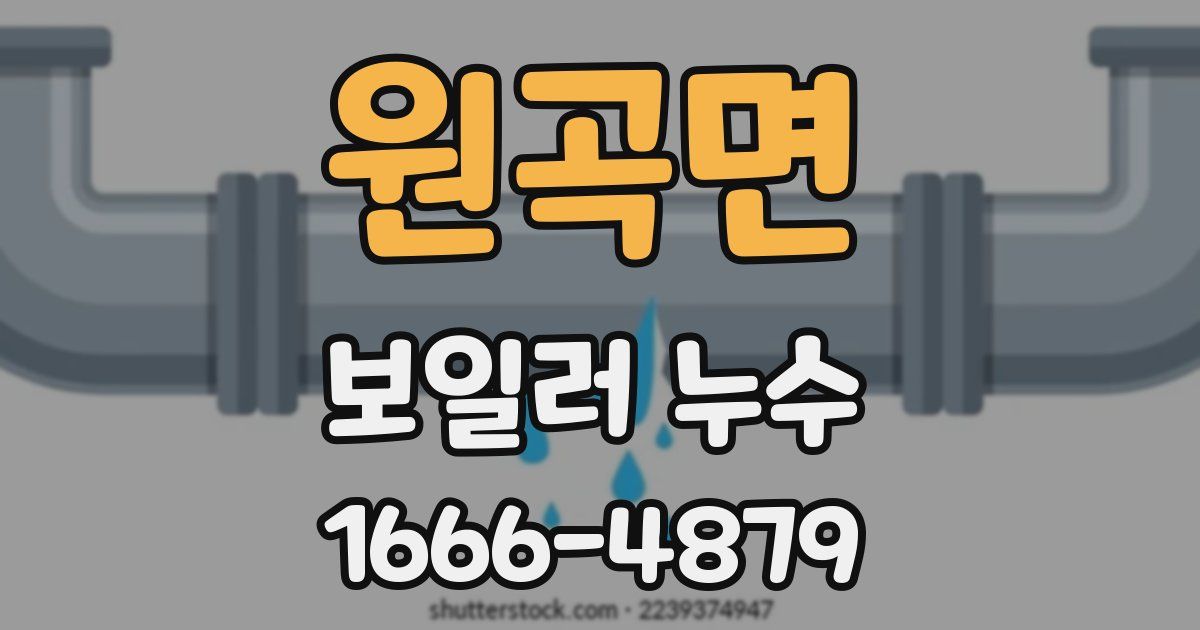 원곡면 보일러 누수