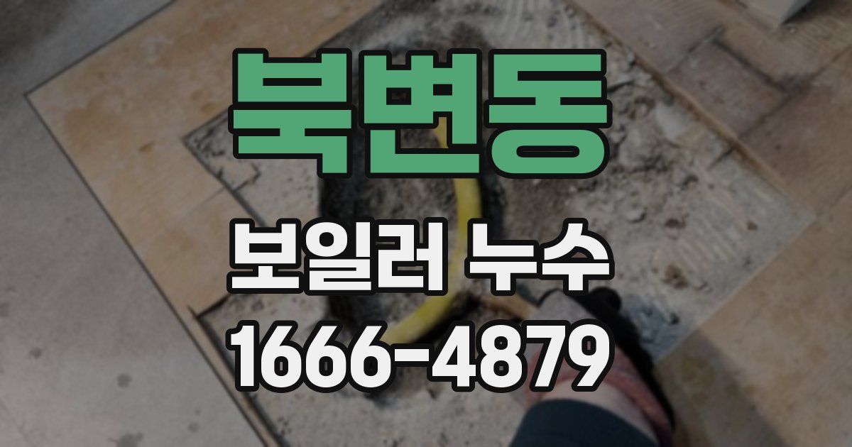 북변동 보일러 누수