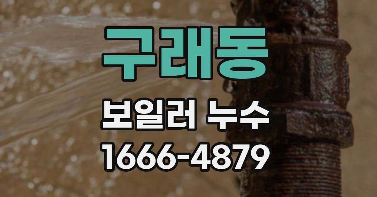 구래동 보일러 누수