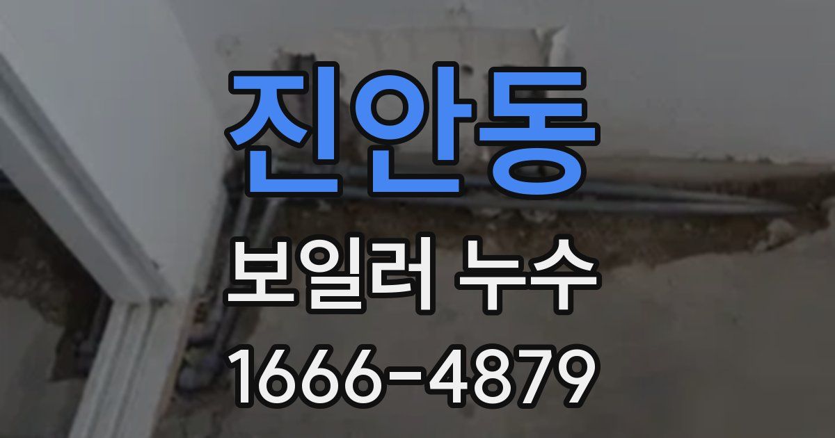 진안동 보일러 누수