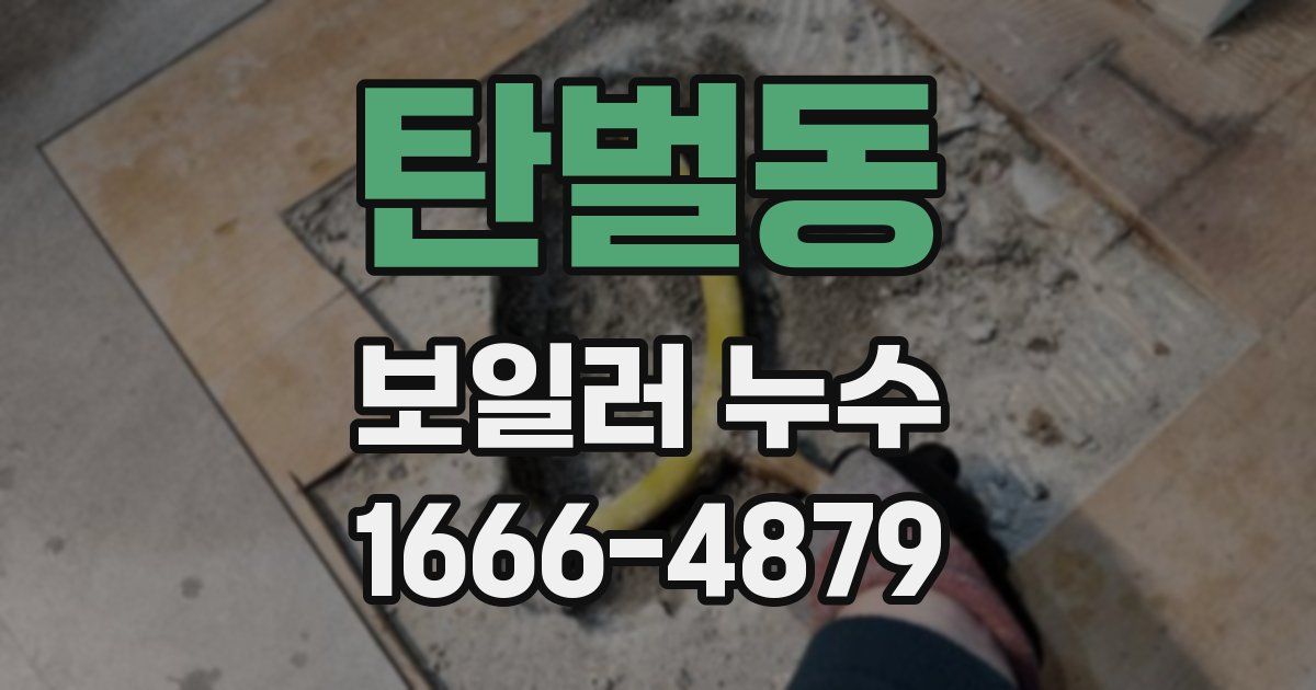 탄벌동 보일러 누수