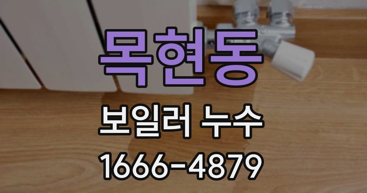 목현동 보일러 누수