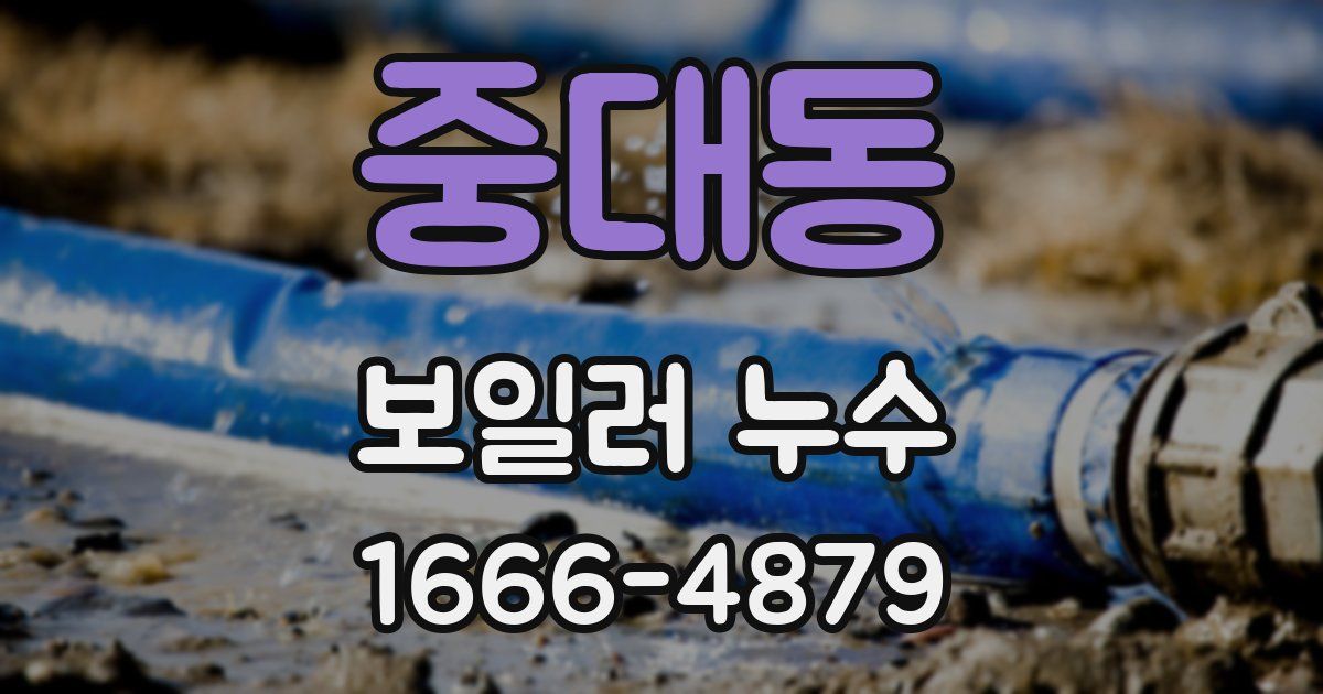 중대동 보일러 누수