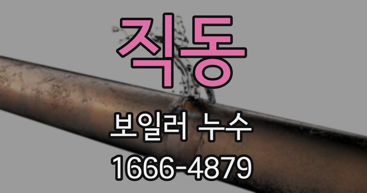 직동 보일러 누수