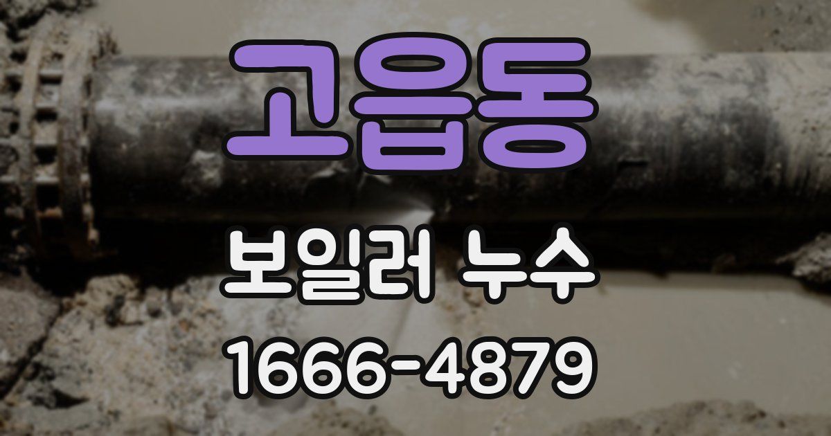 고읍동 보일러 누수