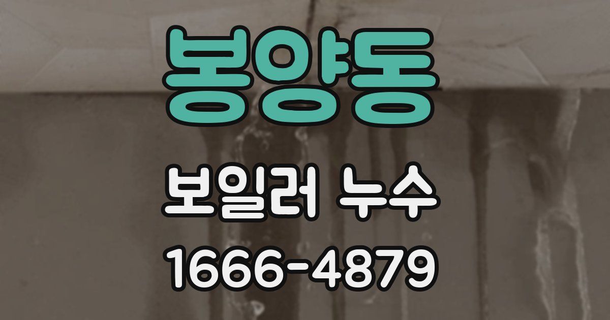 봉양동 보일러 누수