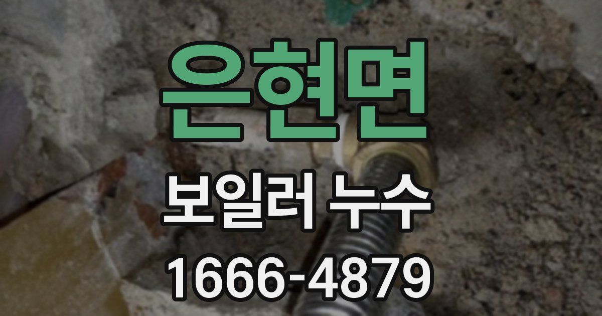 은현면 보일러 누수