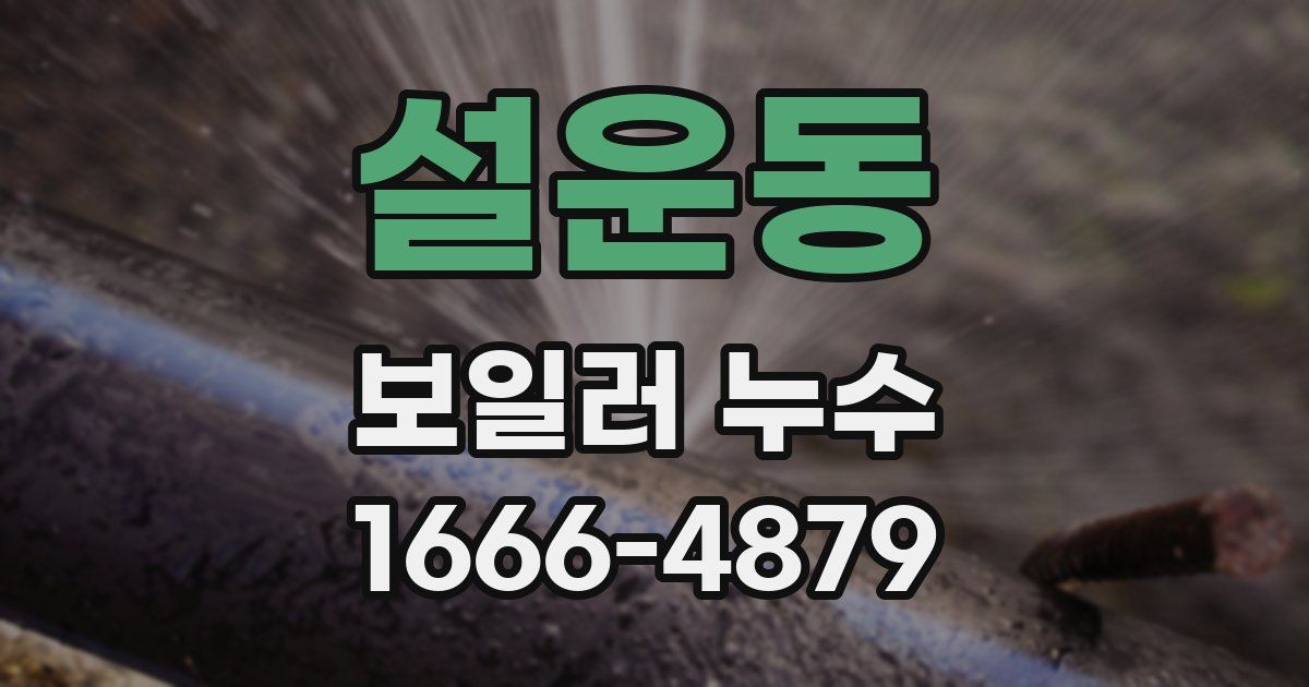 설운동 보일러 누수