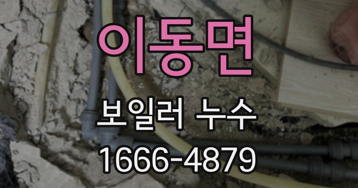 이동면 보일러 누수