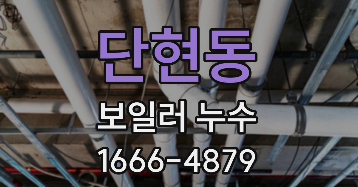 단현동 보일러 누수