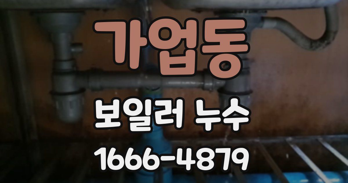 가업동 보일러 누수