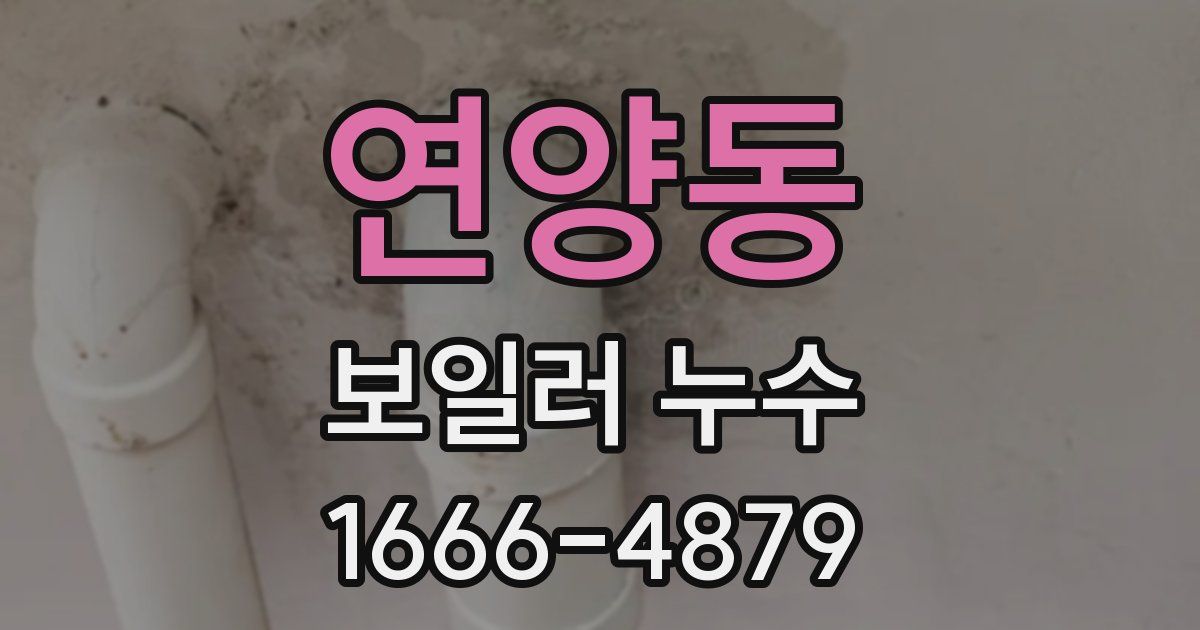 연양동 보일러 누수