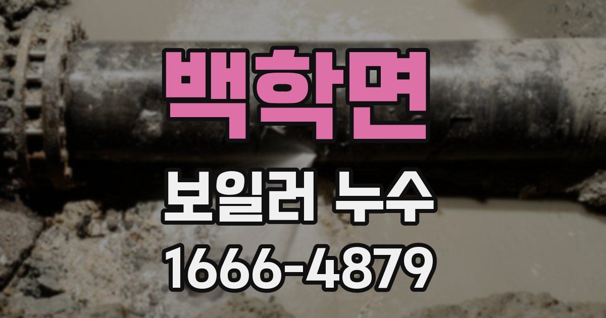 백학면 보일러 누수