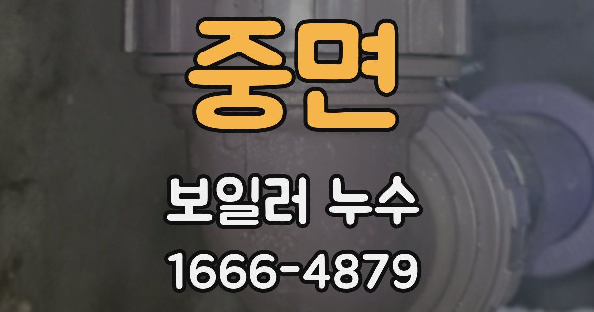 중면 보일러 누수