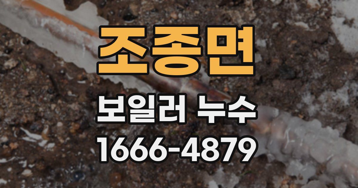 조종면 보일러 누수