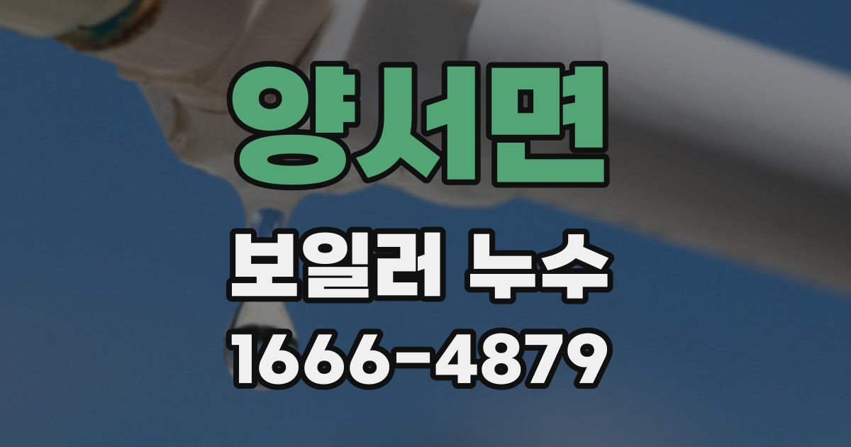 양서면 보일러 누수