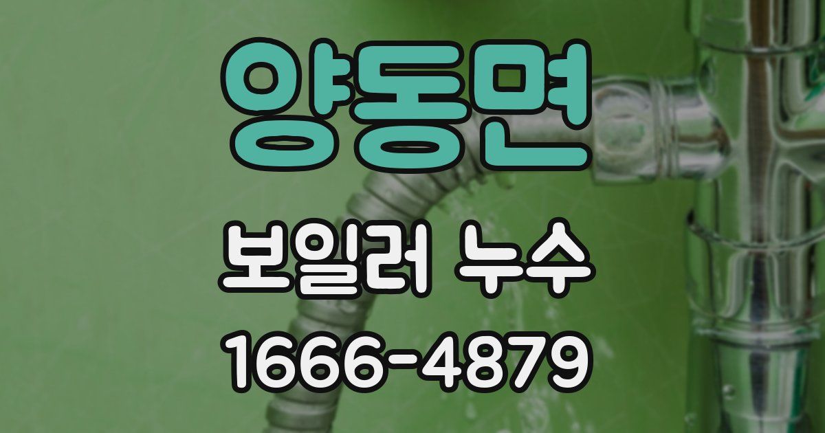 양동면 보일러 누수