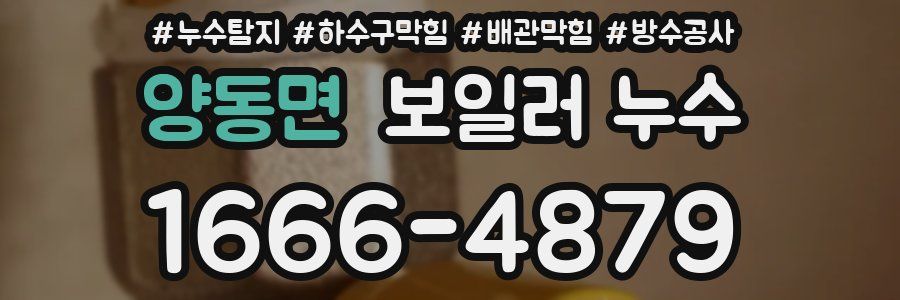 양동면 보일러 누수