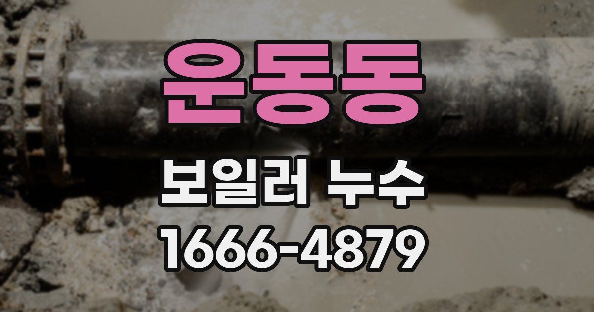 운동동 보일러 누수