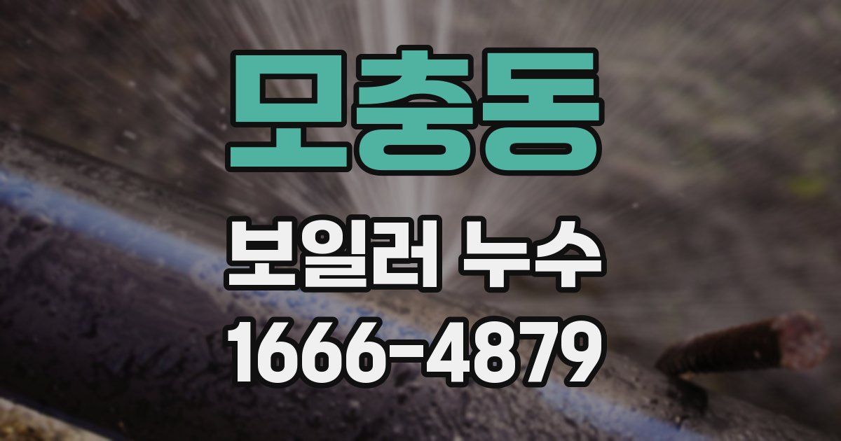 모충동 보일러 누수