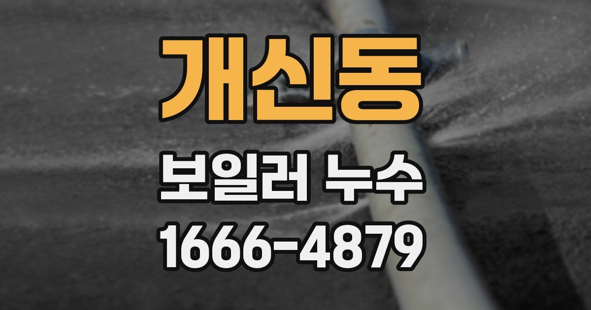 개신동 보일러 누수