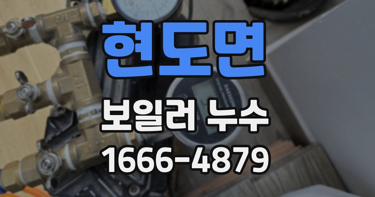 현도면 보일러 누수