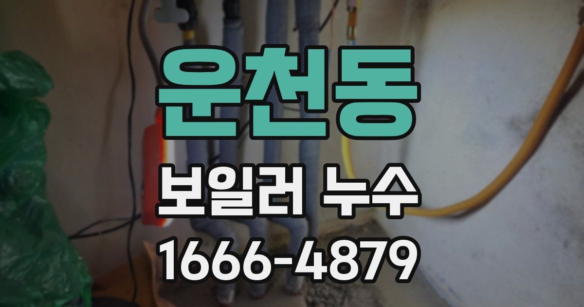 운천동 보일러 누수