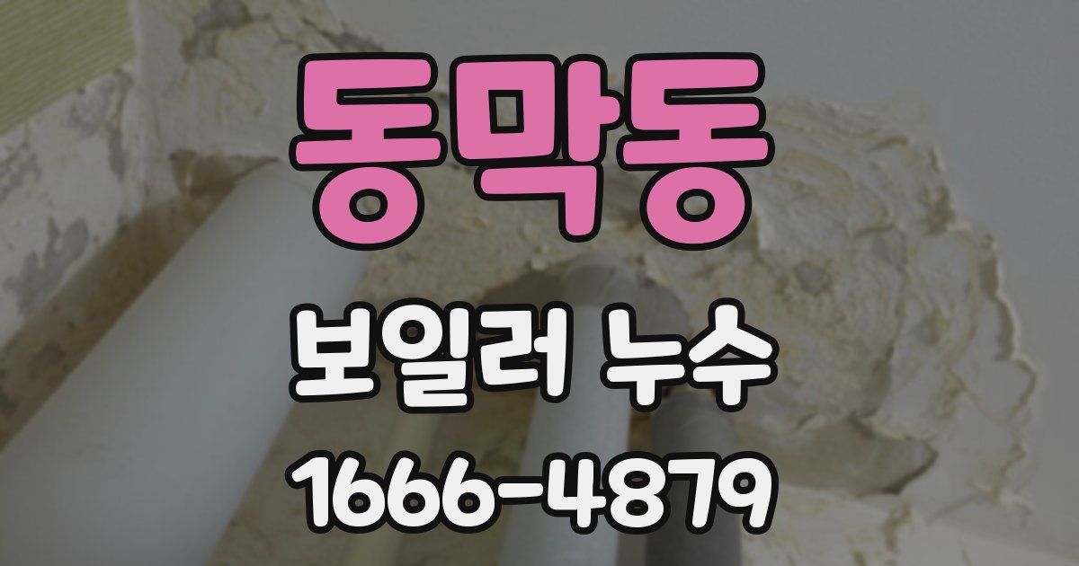 동막동 보일러 누수