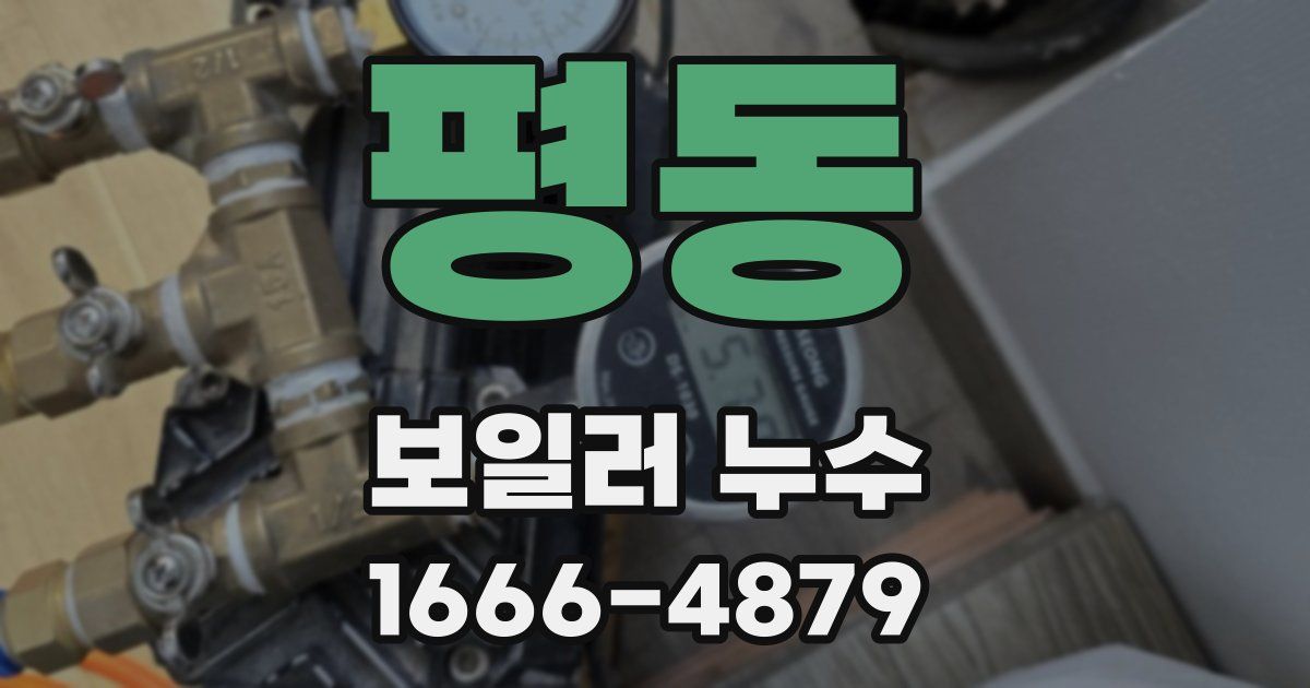평동 보일러 누수