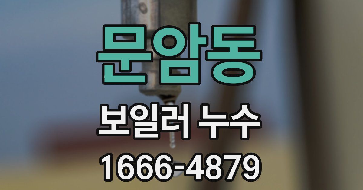 문암동 보일러 누수