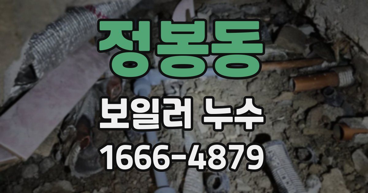 정봉동 보일러 누수