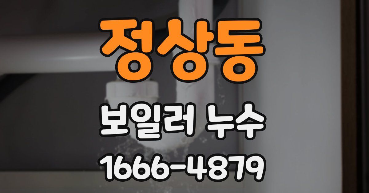정상동 보일러 누수