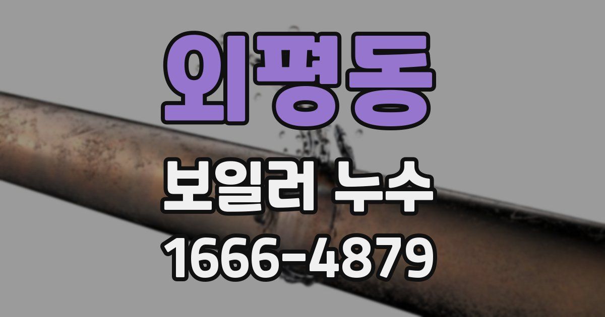 외평동 보일러 누수