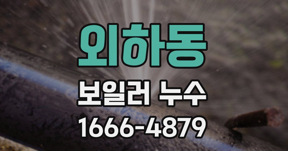 외하동 보일러 누수