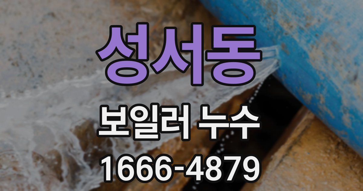 성서동 보일러 누수