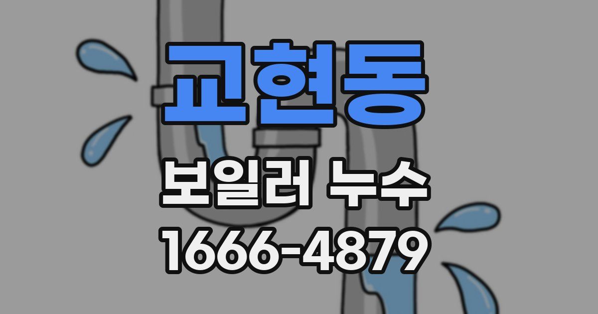 교현동 보일러 누수
