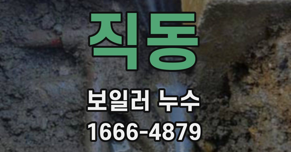 직동 보일러 누수