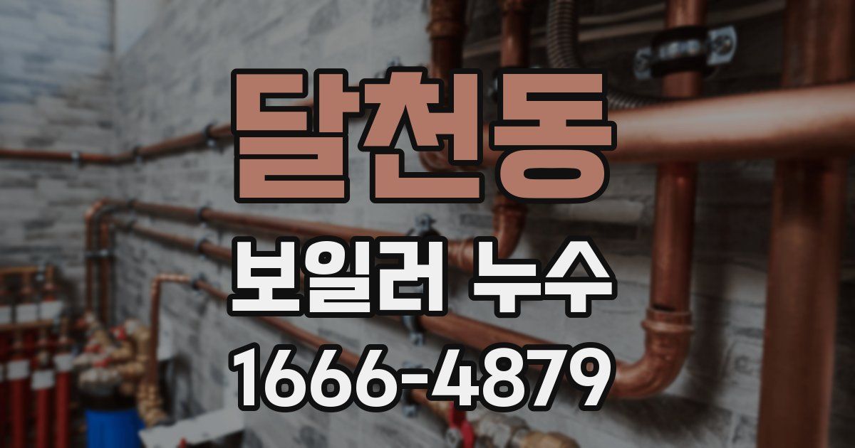 달천동 보일러 누수