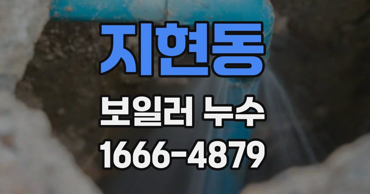 지현동 보일러 누수